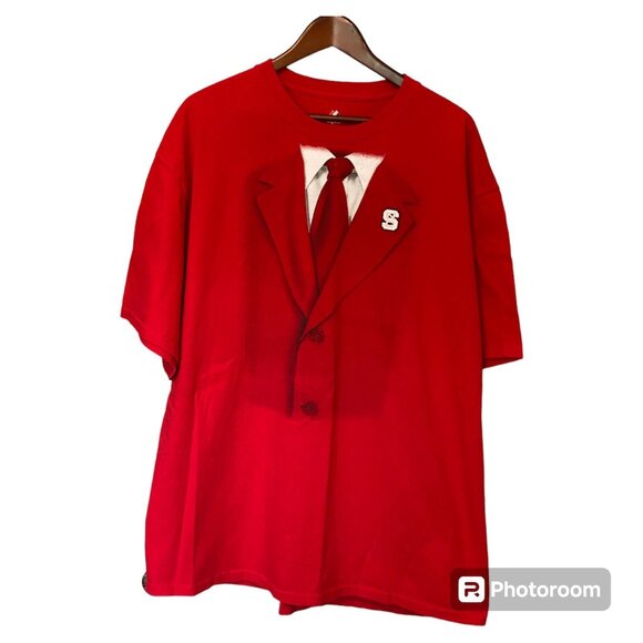 North Carolina State Wolfpack Red S/S Blazer T-Shirt Men's Size 2X Majestic NCAA - Picture 8 of 13